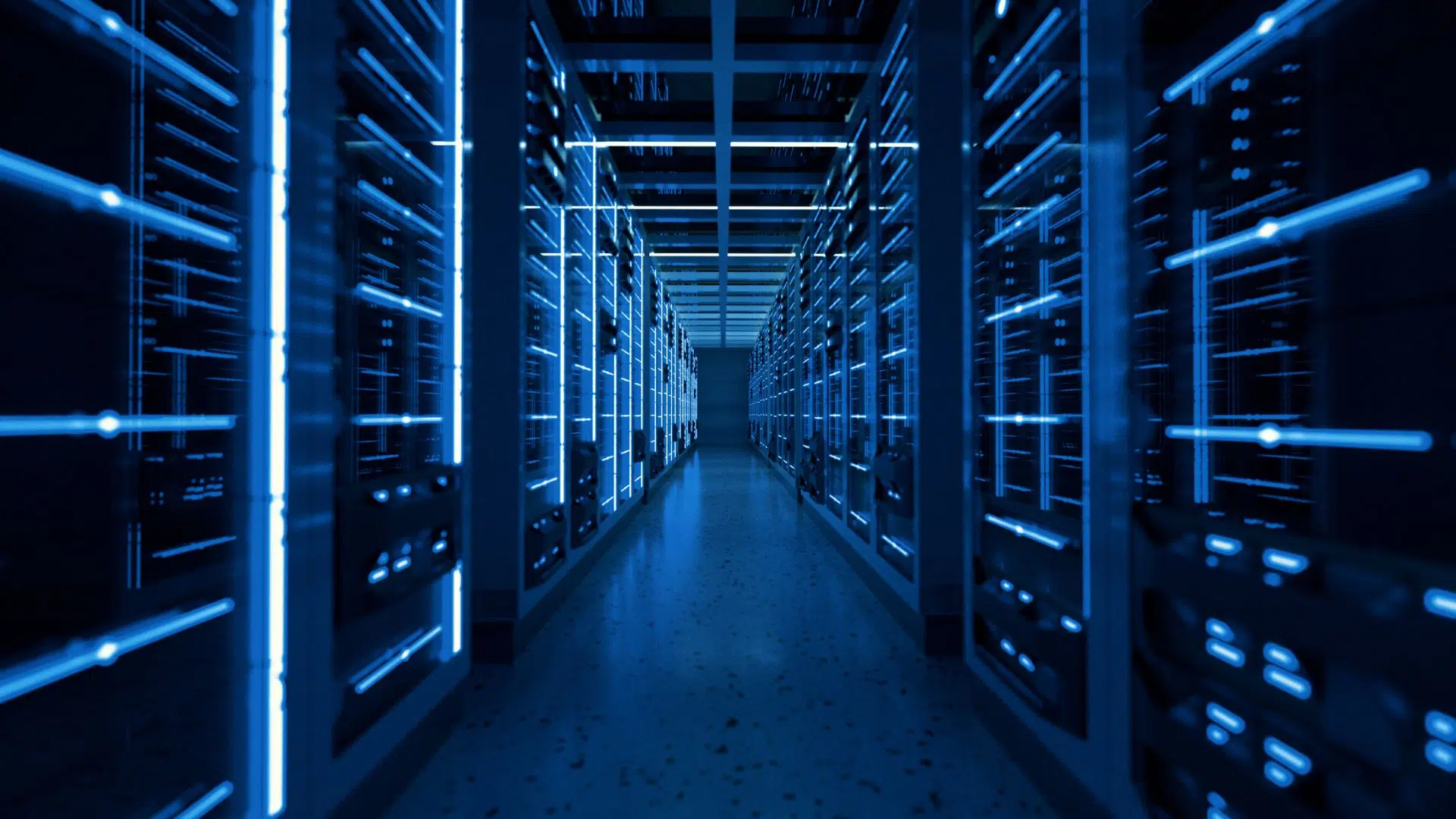 Server room with advanced technology, symbolizing secure and efficient Biotech IT Support services